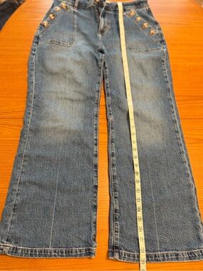 Women’s Loft Button Front wide leg jeans